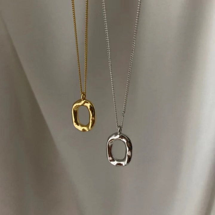 925 Sterling Silver Geometric Pendant Necklace