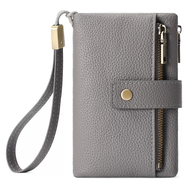 Solid Color Leather Wallet