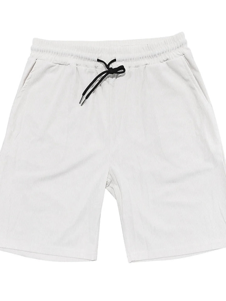 Men's Full Size Button Up Top and Shorts Set Plus Size