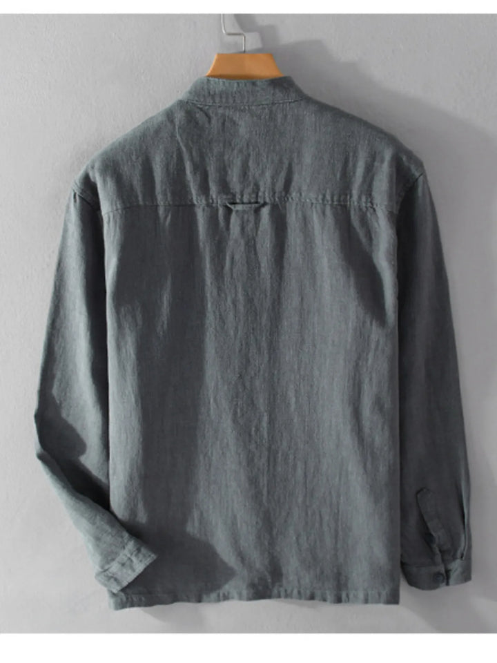 Men's Plus Size Button Up Long Sleeve Shirt