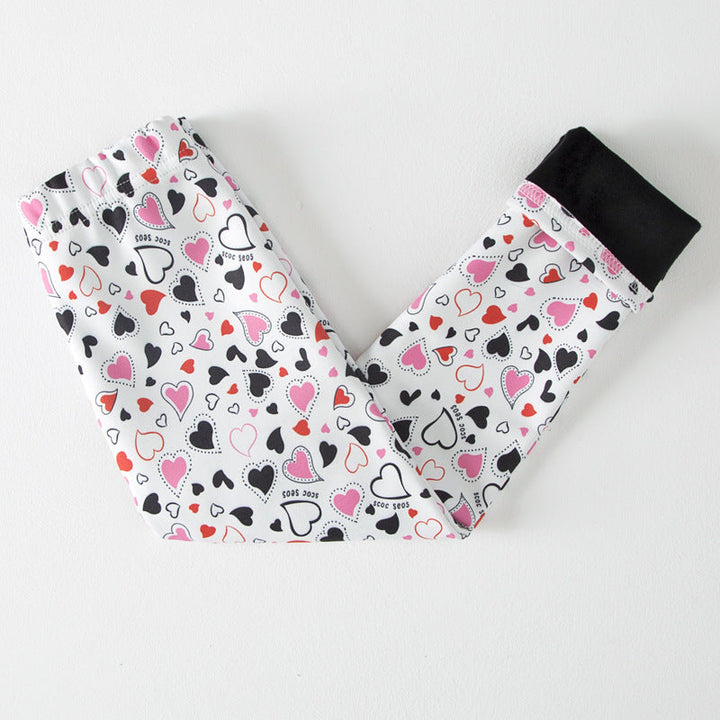Basic Fleece-lined Extra-thick Childrens Leggings