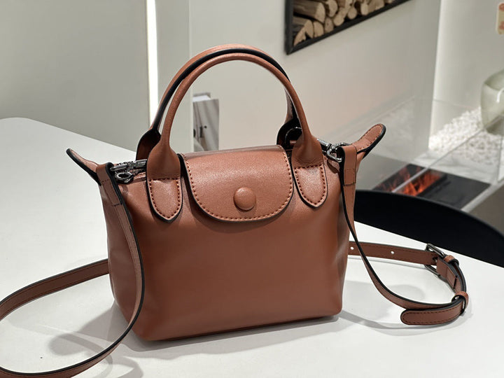 2026 New Genuine Leather Dumpling Bag For Women, Niche Design, Soft Leather Shoulder And Crossbody Mini Handbag