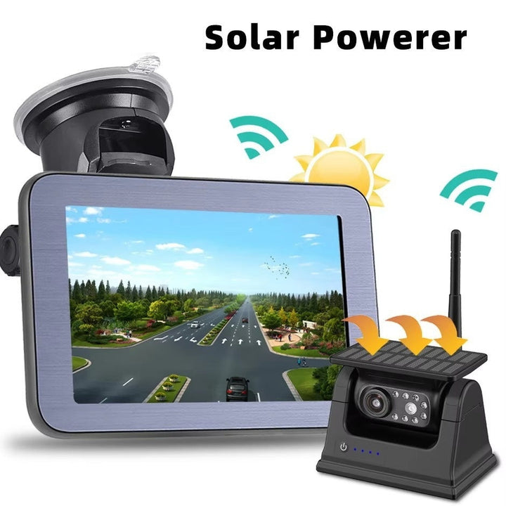 HD Wireless Solar Magnet Rearview Camera With AHD 5-inch Rear View Monitor