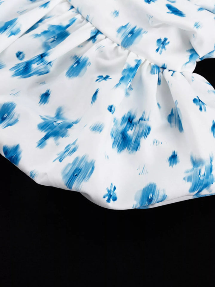 Floral Print Ruffle Hem Tank