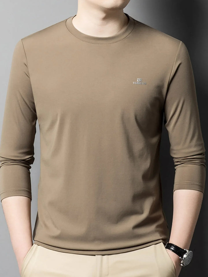 Men's Plus Size Round Neck Long Sleeve T-Shirt