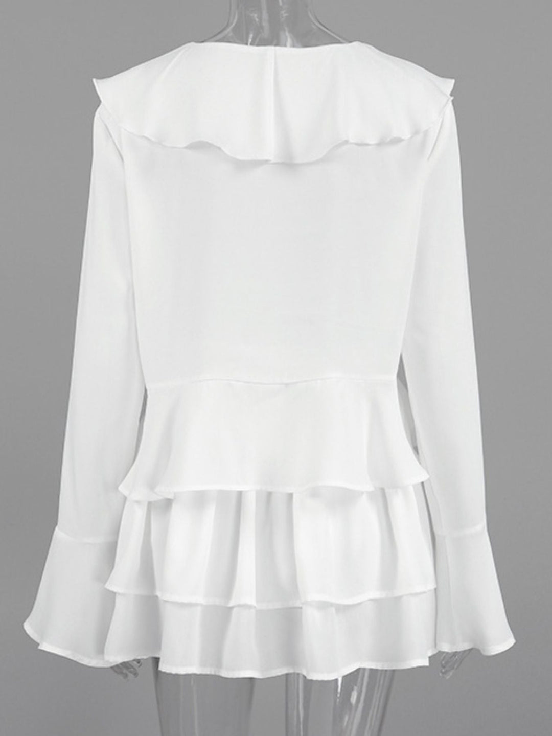 Ruffle Trim Top and Skirt Two-Piece Set