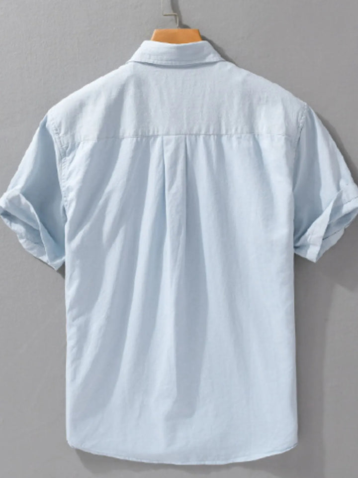 Men's Plus Size Button Up Short Sleeve Shirt