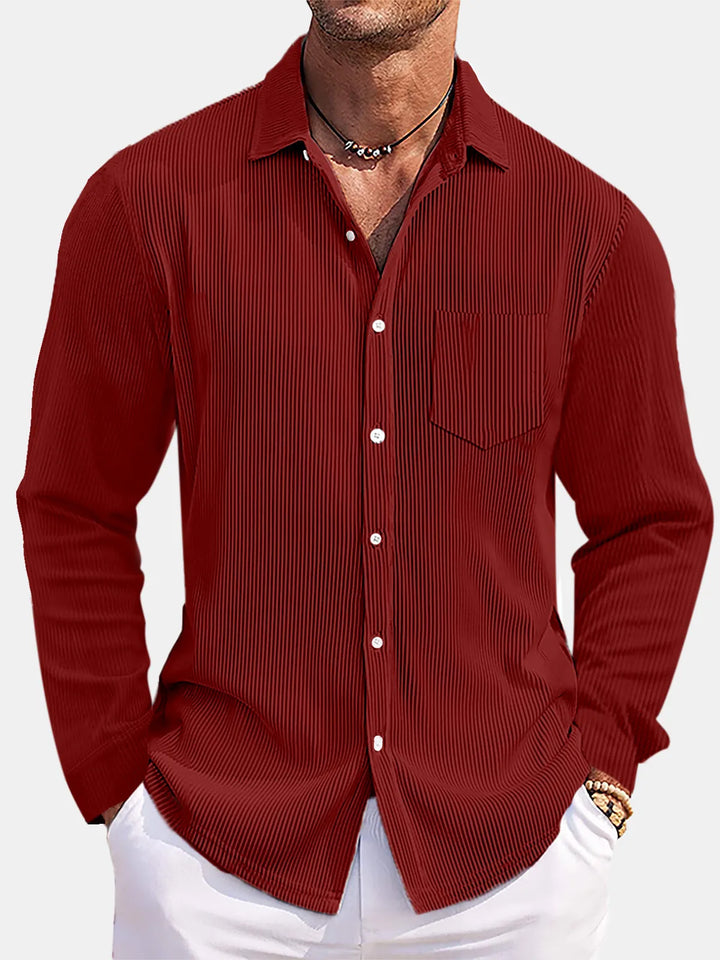 Men's Full Size Button Down Long Sleeve Shirt Plus Size