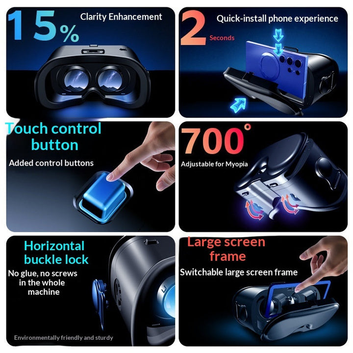 All-in-one Virtual Reality 3D Panoramic Glasses
