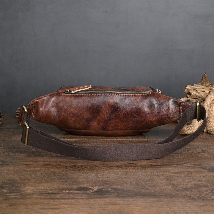 Retro Casual Genuine Leather Chest Bag