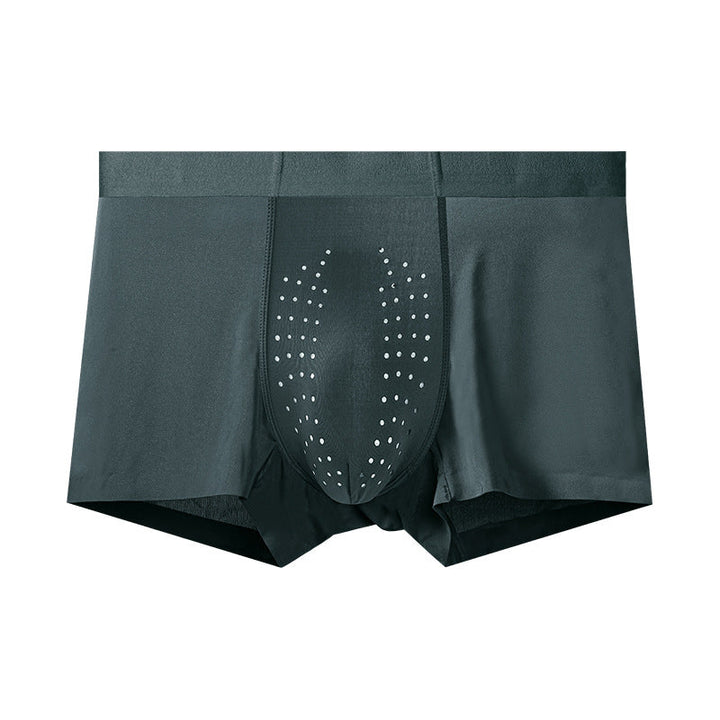 Mens Breathable Summer Thin Boxer Briefs Seamless Boxer Style