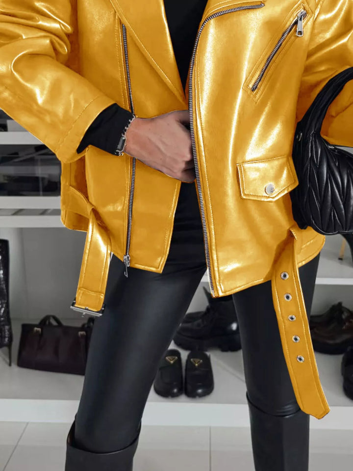 Full Size Zip Up Long Sleeve Jacket Plus Size