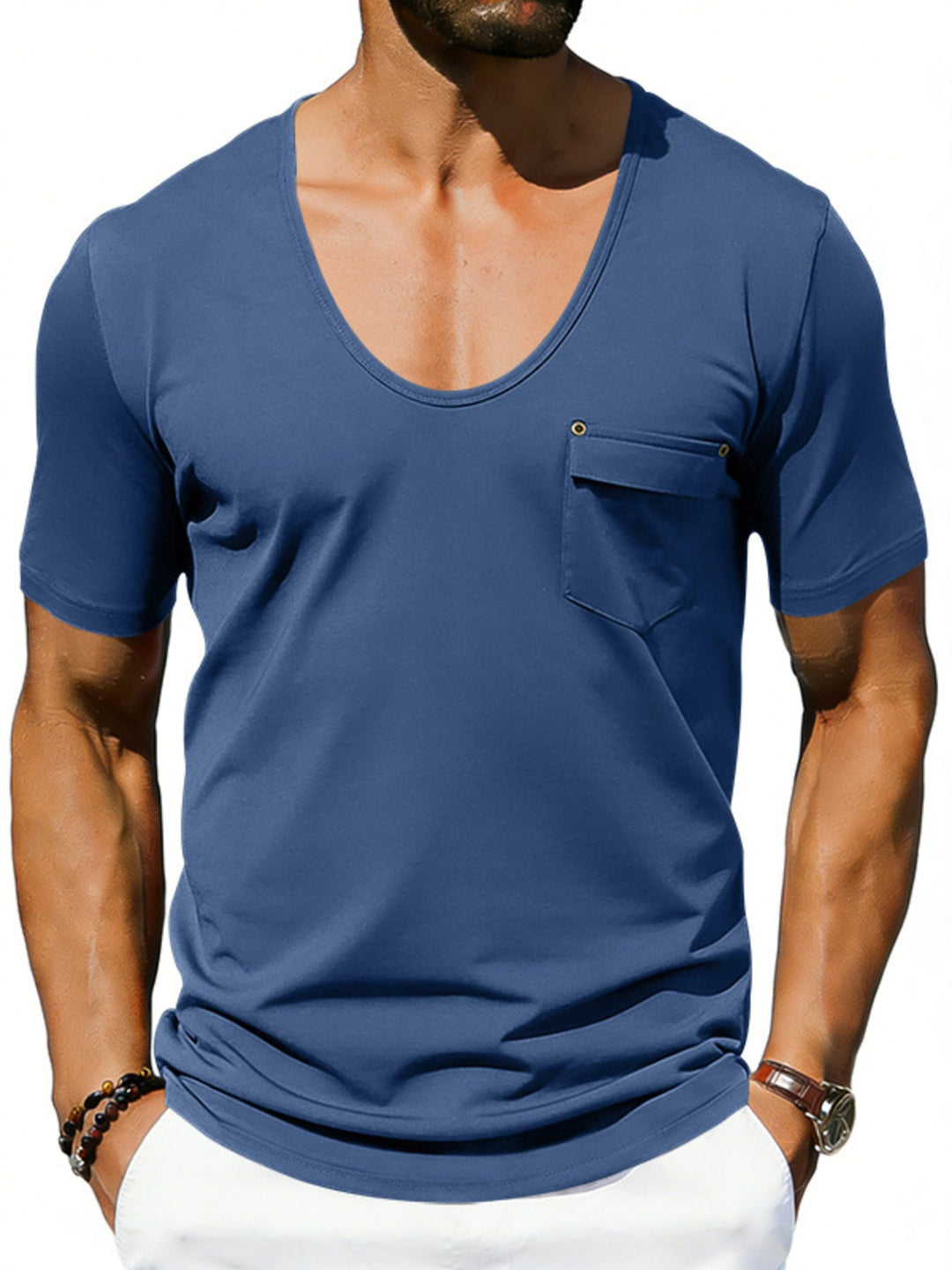 Men's Full Size Short Sleeve Pocket T-Shirt Plus Size