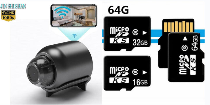 1080P Hd Night Vision Small Monitor Wireless Wifi Remote Surveillance Camera Home Network Camera