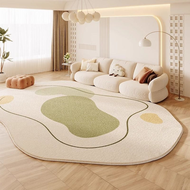 Cream Colored Stain-resistant And Easy To Maintain Cashmere Look Rug