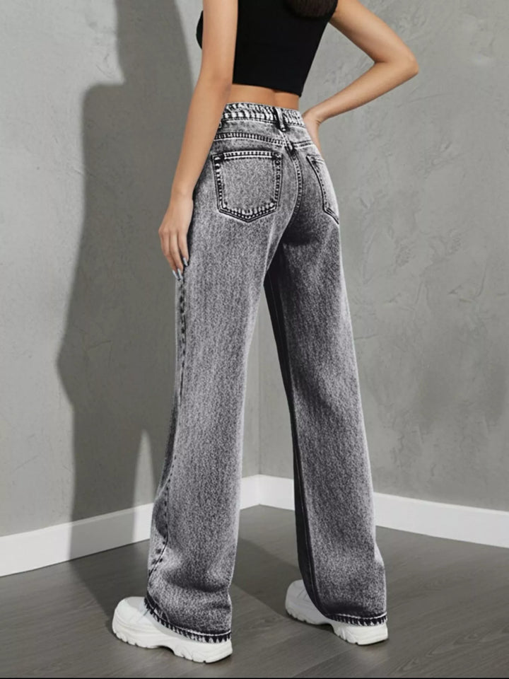 High Waist Wide Leg Jeans