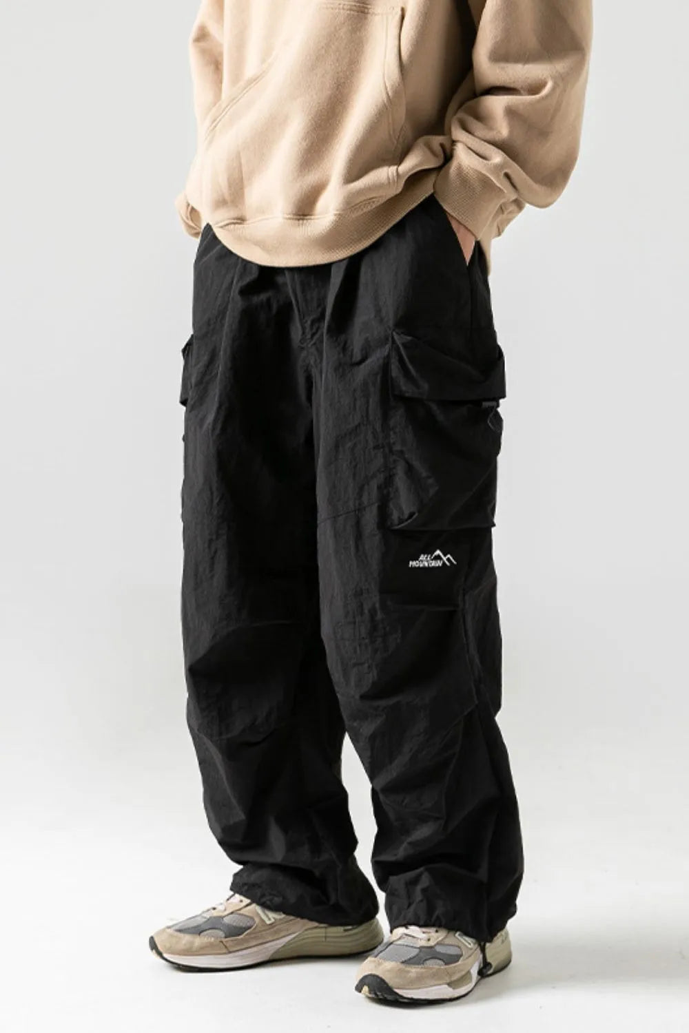 Men's Plus Size Elastic Waist Pants with Pockets
