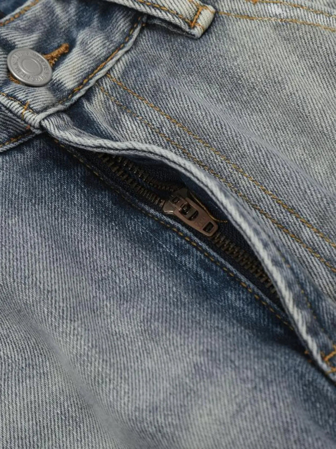 Men's Vintage Washed Gradient Distressed Flare Jeans