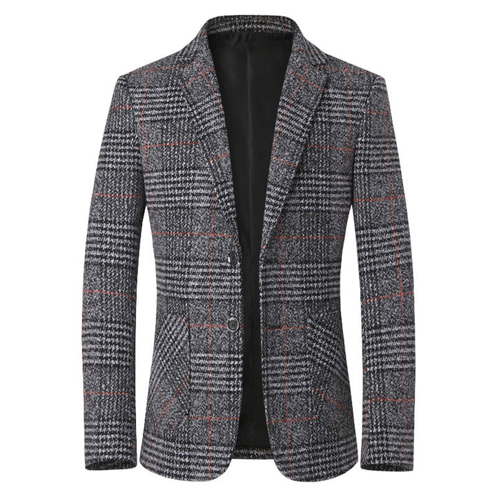 Mid-age Mens Suit Dad-style Casual Single-breasted Blazer