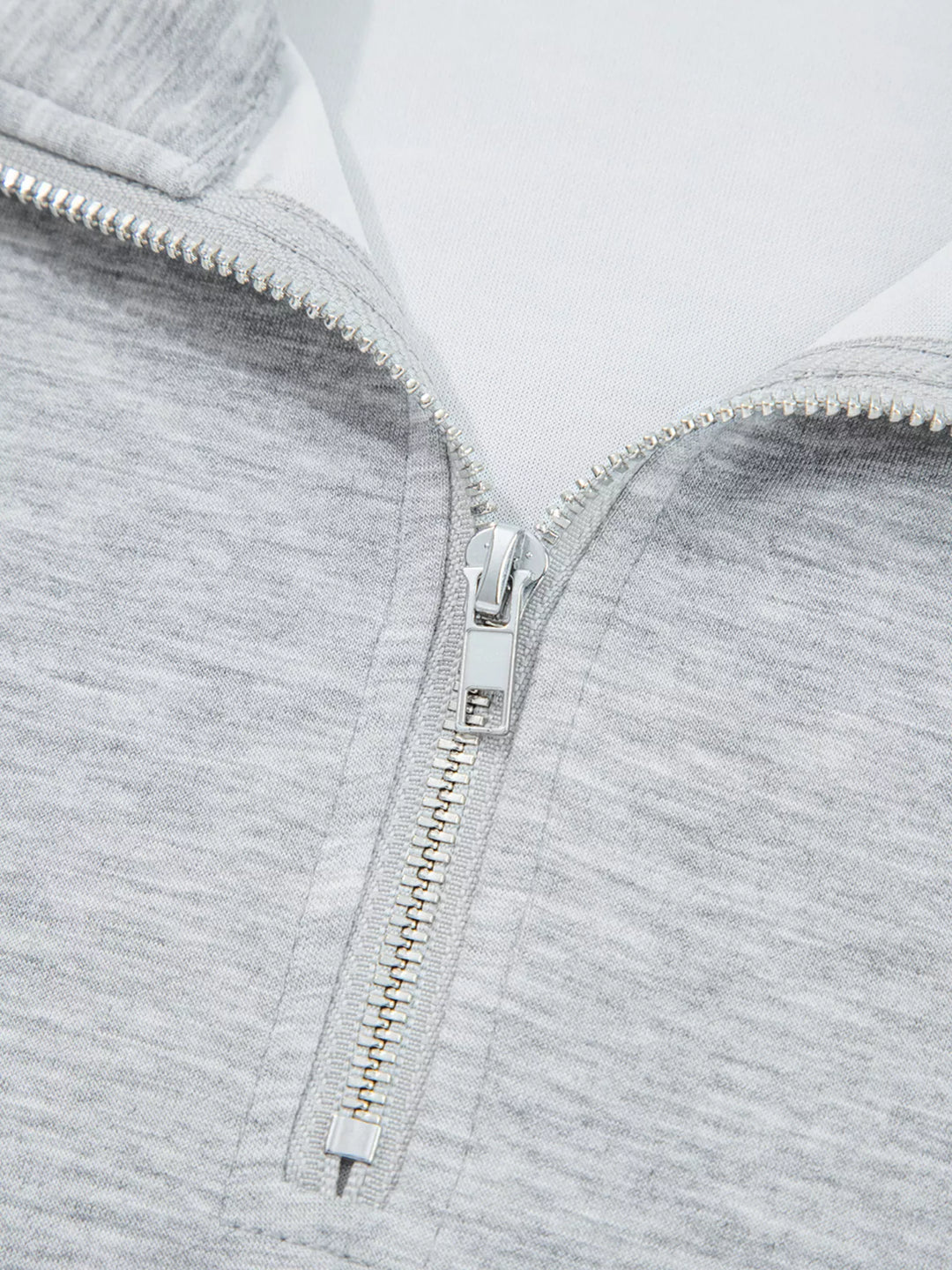 Zip Collar Long Sleeve Top and Drawstring Pants Set