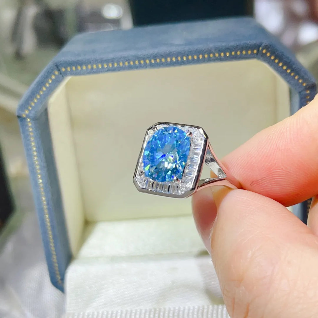 3 Carat Moissanite Square Ring