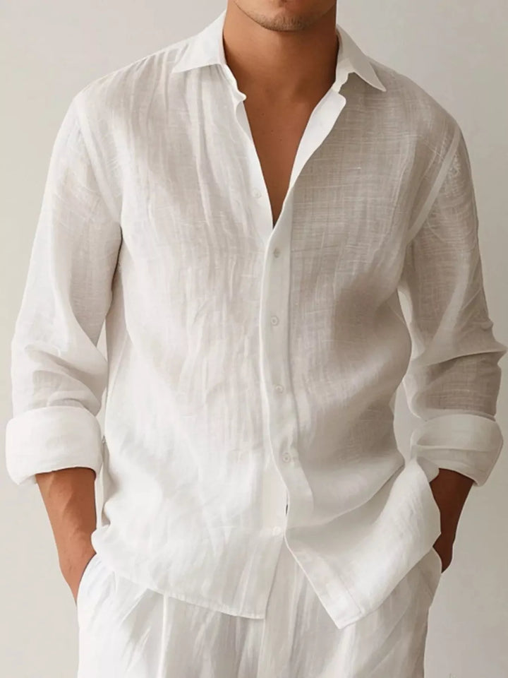 Men's Full Size Button Up Long Sleeve Shirt Plus Size