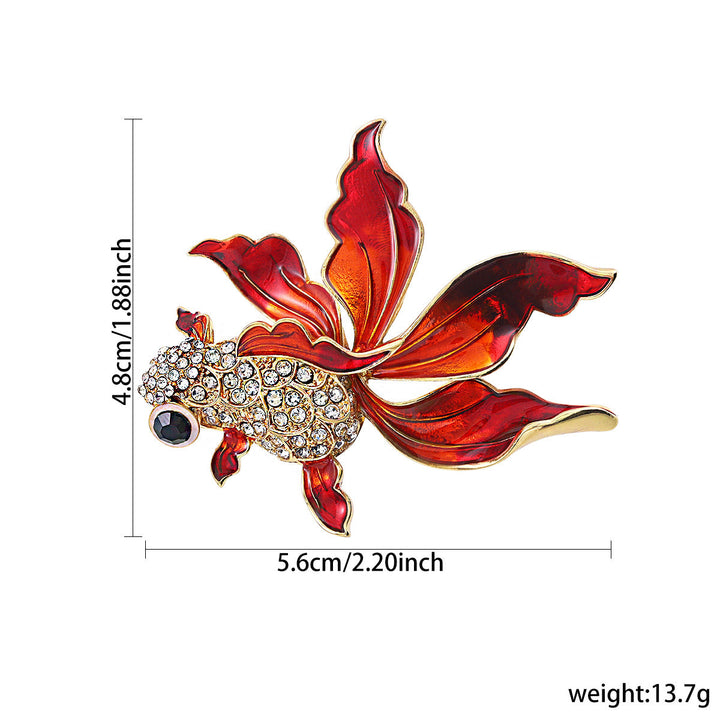 Enamel-dripped Lobster Brooch Accessory For Women
