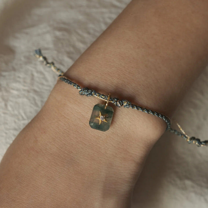Womens Stainless Steel Natural Stone Bracelet And Necklace