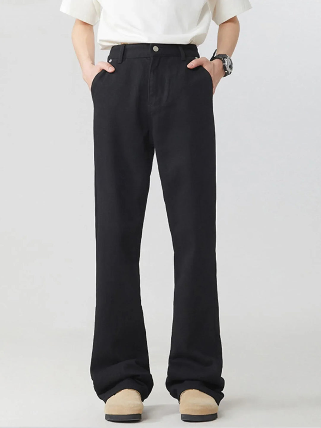 Men's Full Size Round Neck Short Sleeve Jeans Plus Size