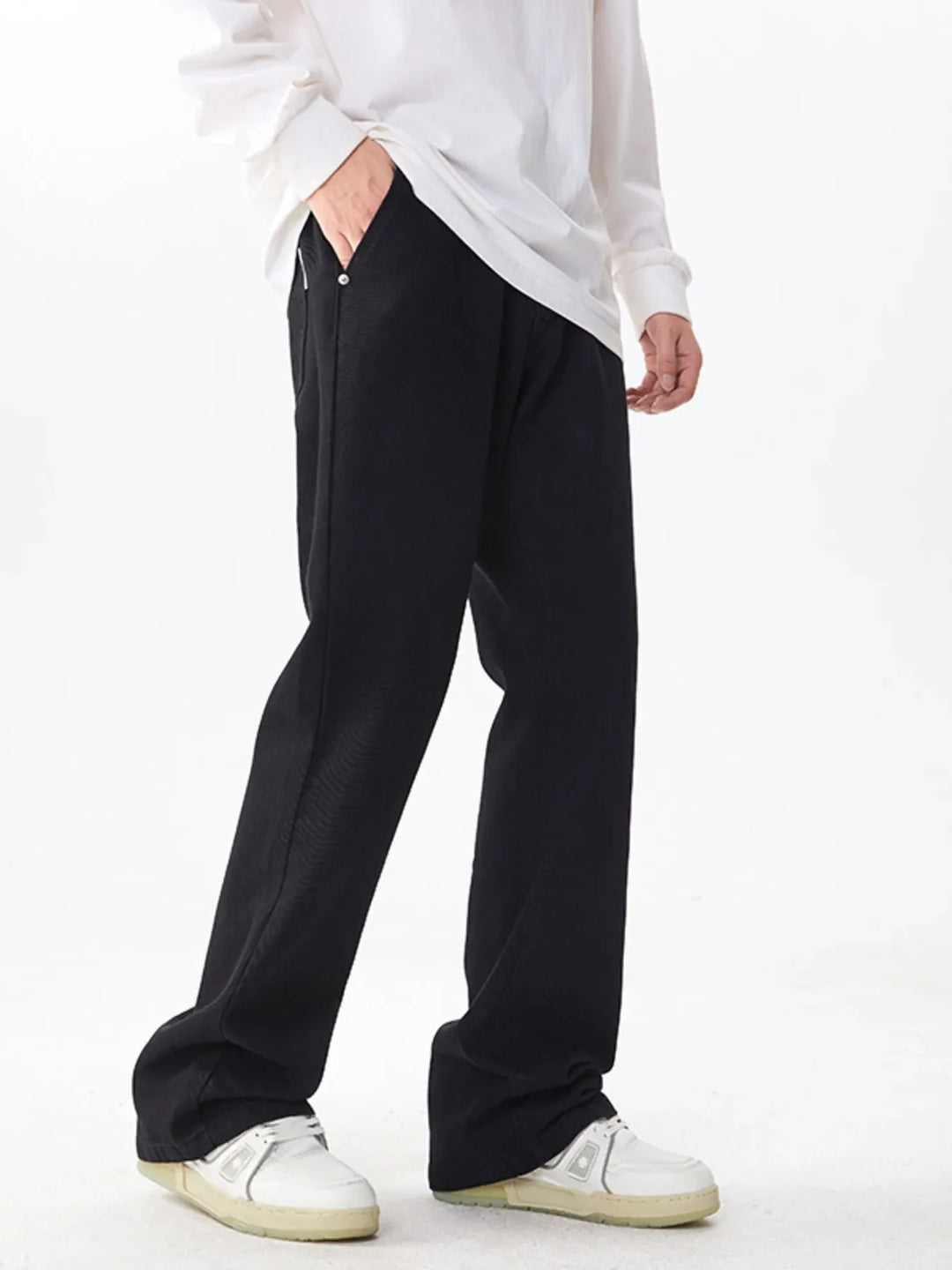 Men's Full Size Wash Wide Leg Relaxed Fit Jeans Plus Size