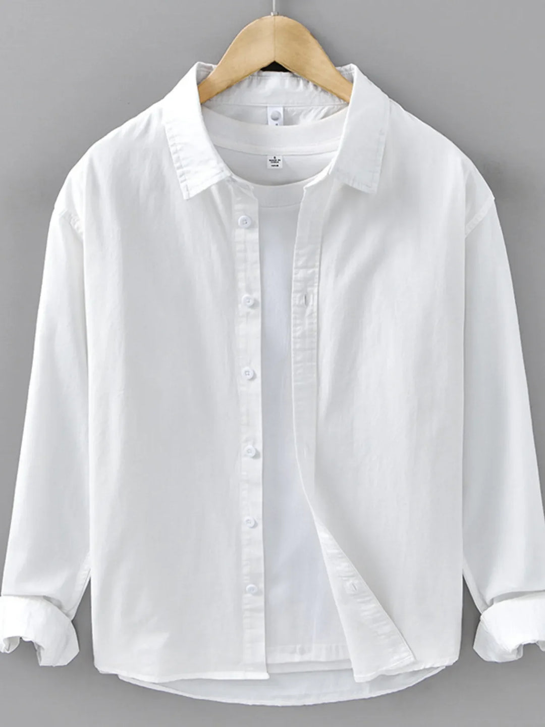Men's Plus Size Button Up Long Sleeve Shirt