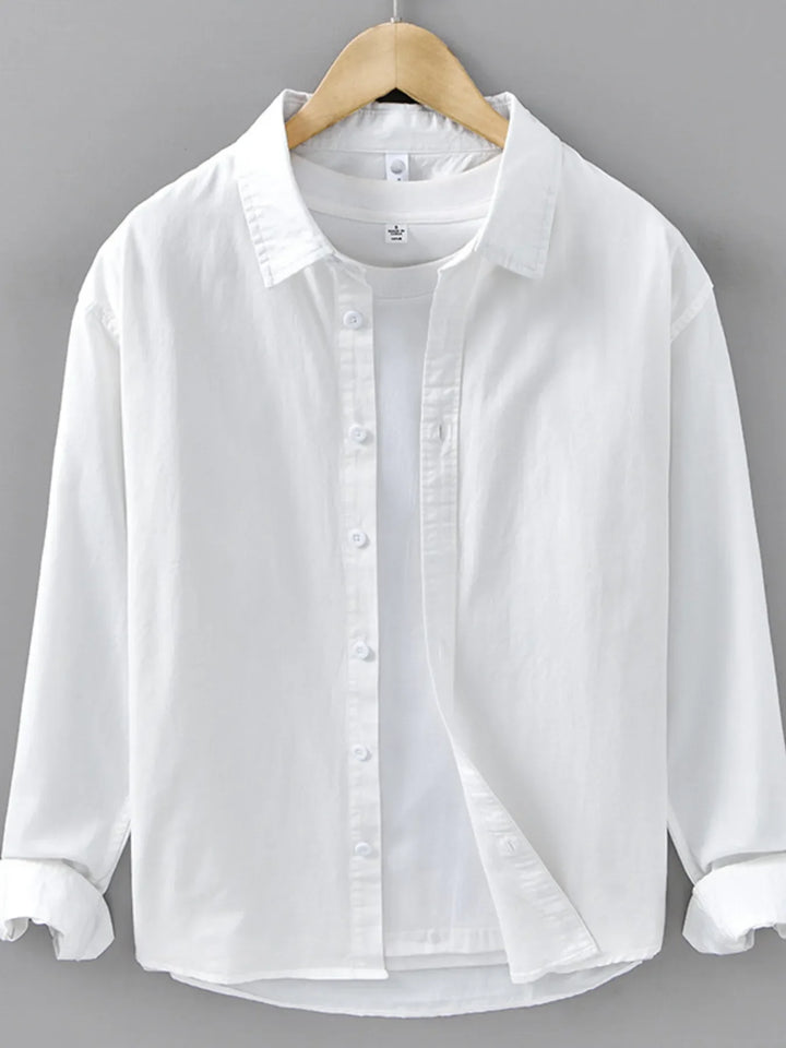 Men's Plus Size Button Up Long Sleeve Shirt