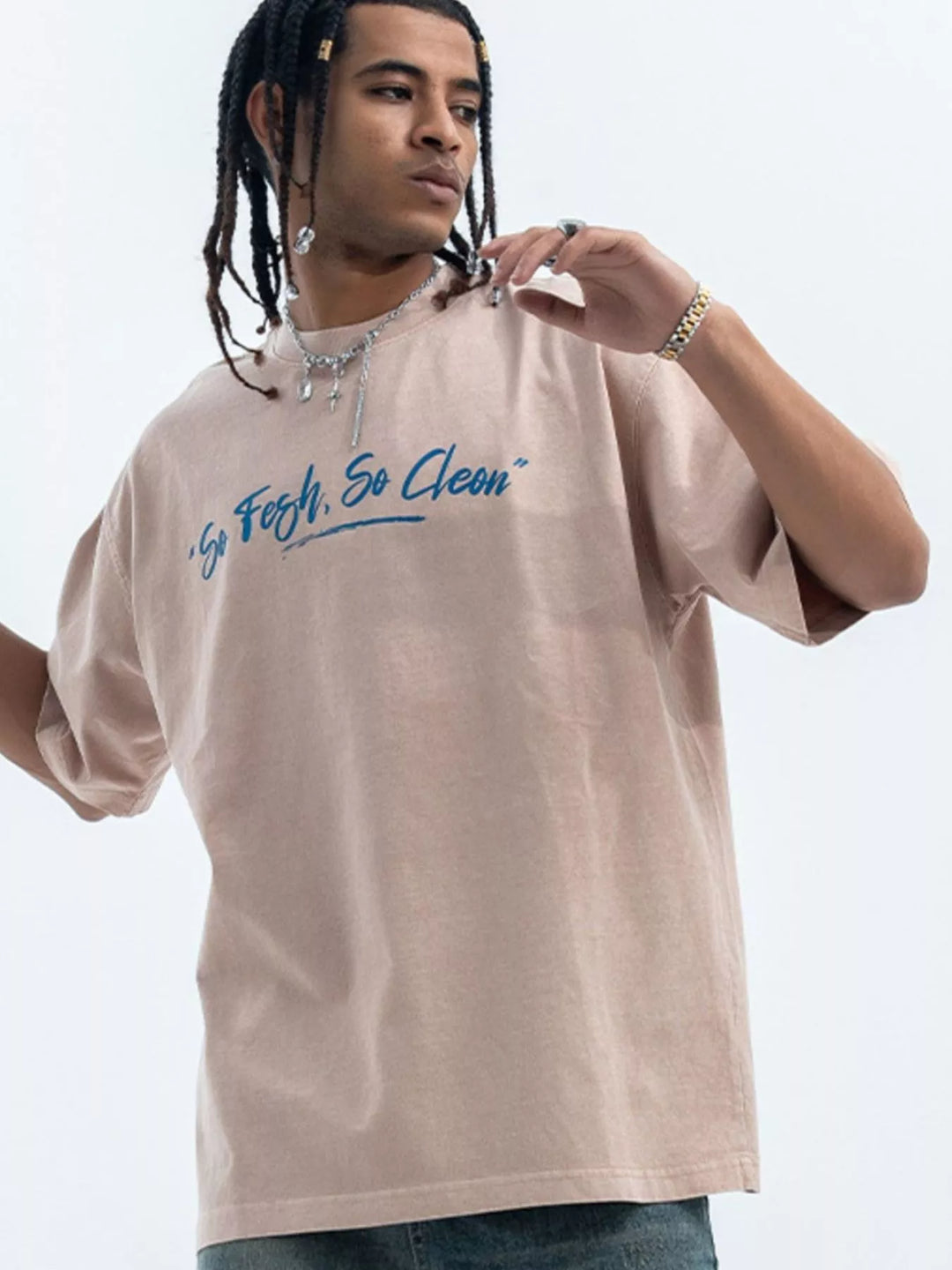 Men's Washed Graphic Oversized T-Shirt