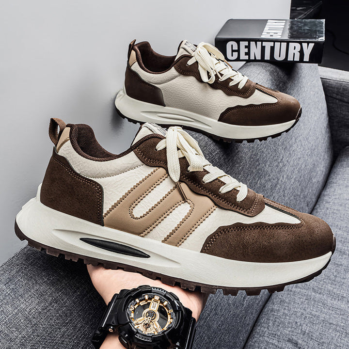 Men's Trendy Retro Cortez Sneakers, New Leather Running Shoes, Lightweight Soft Sole Casual Sports Shoes