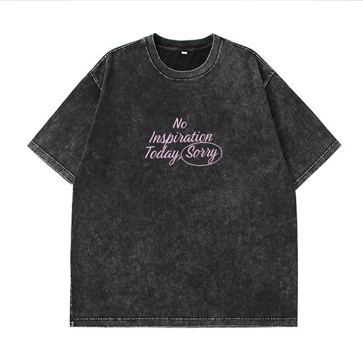 Letter Round Neck Short Sleeve T-Shirt
