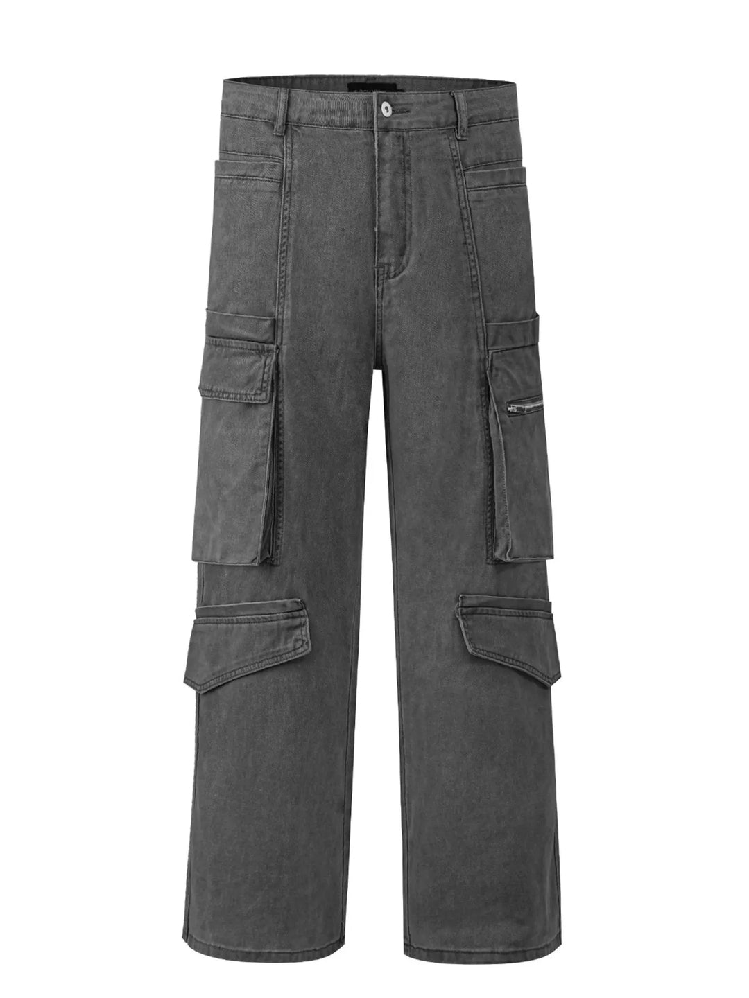 Men's Washed Multi-Pocket Cargo Pants