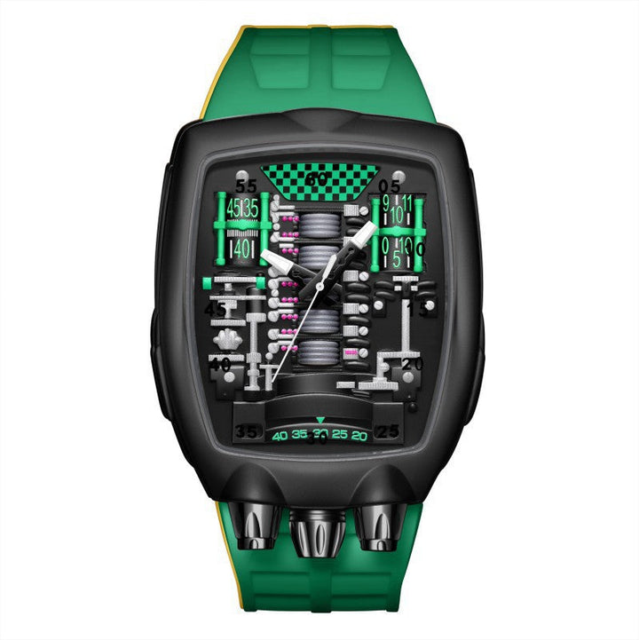 Engine Movement Mens Watch Brand Quartz Watch Fashionable And Distinctive