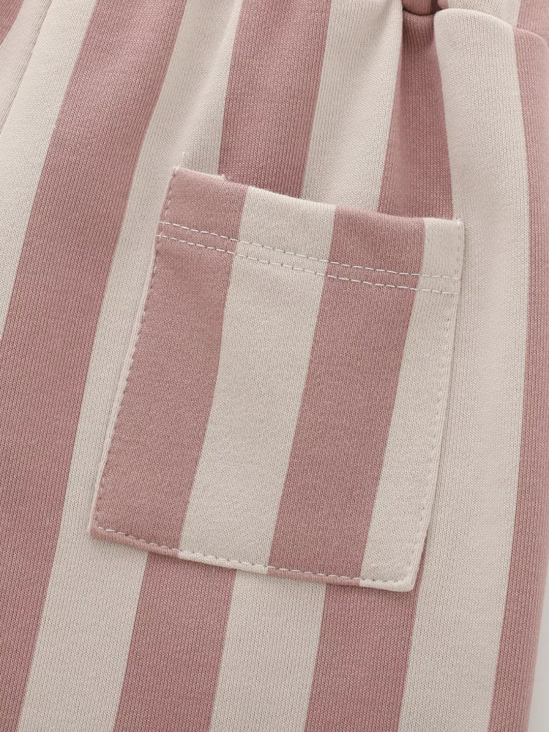 Children's Striped Elastic Waist Casual Shorts