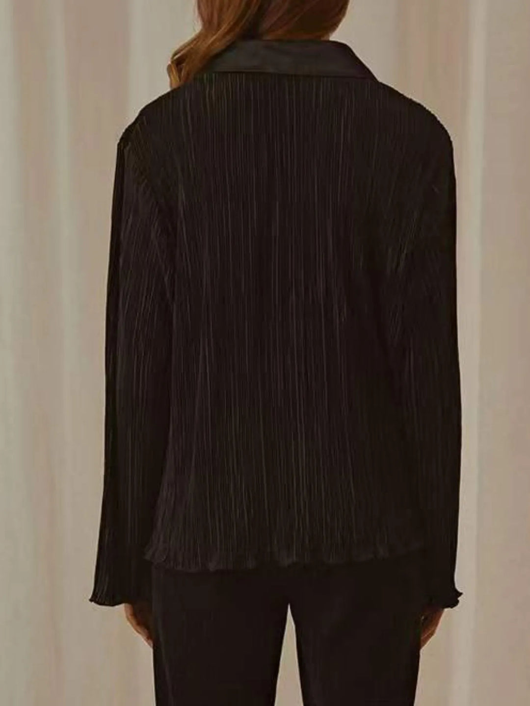 Button Up Long Sleeve Top and Pants Set