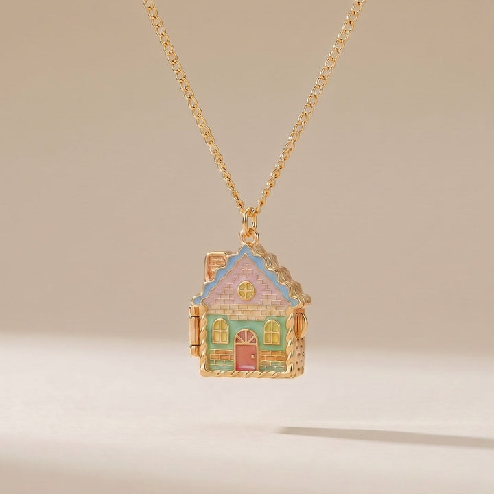 Gingerbread House Series Openable Pendant Necklace
