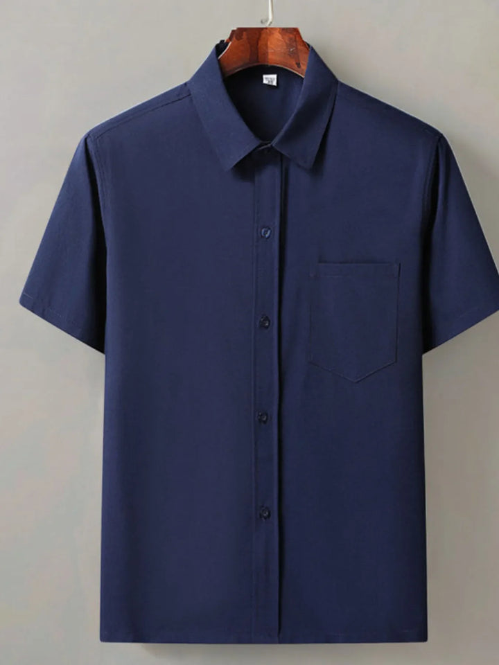 Men's Full Size Button Up Short Sleeve Shirt Plus Size