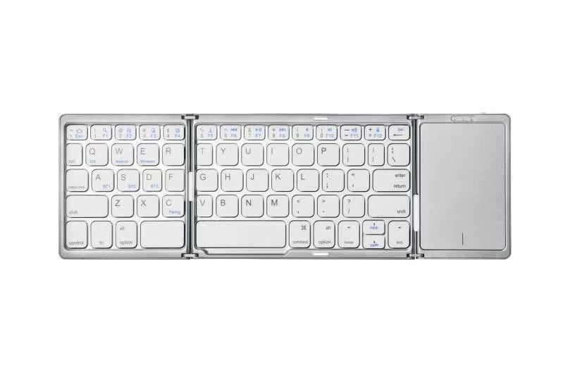 Three Folding Wireless Bluetooth Keyboard Touch Pad Mobile Phone Tablet Notebook Portable Folding Keyboard