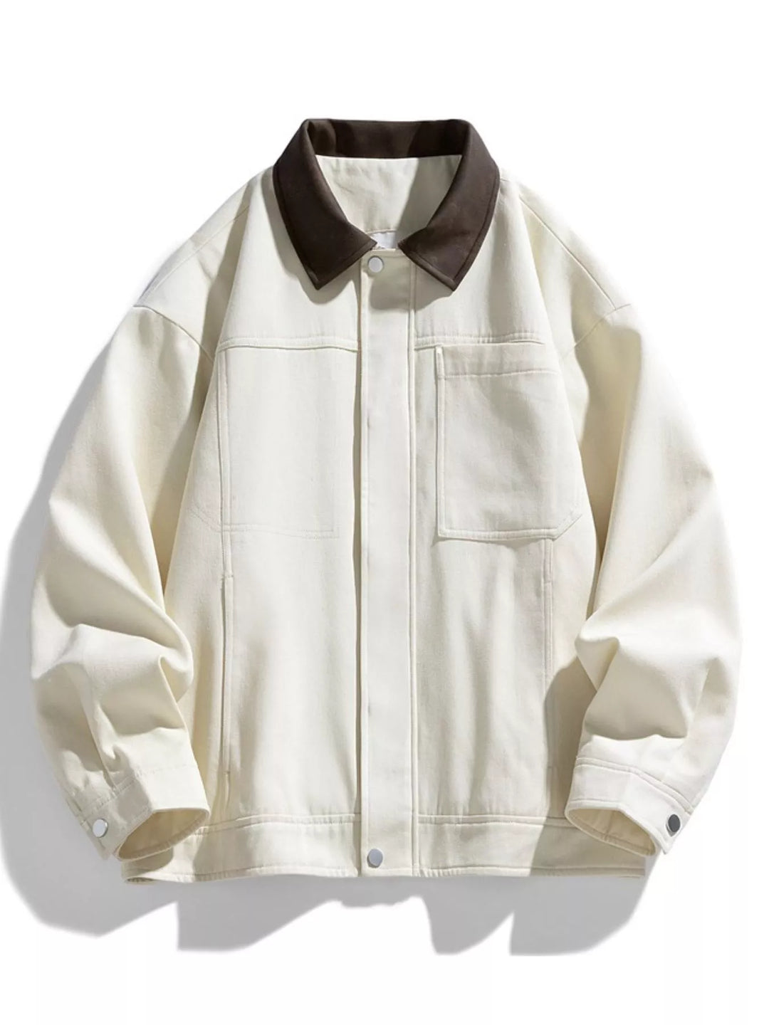 Men's Plus Size Snap Down Long Sleeve Jacket