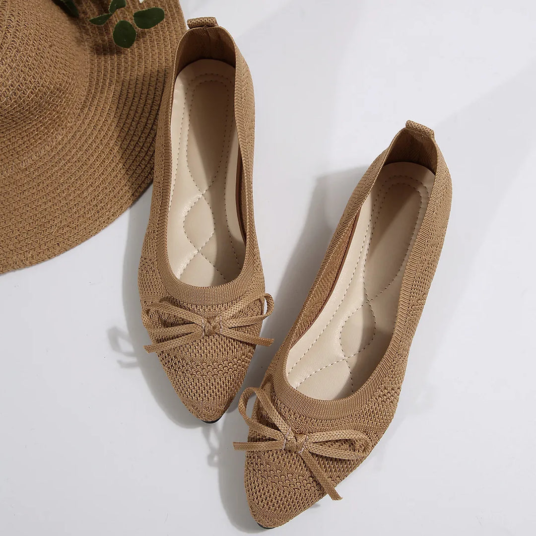 Bow Point Toe Flats Slip-Ons