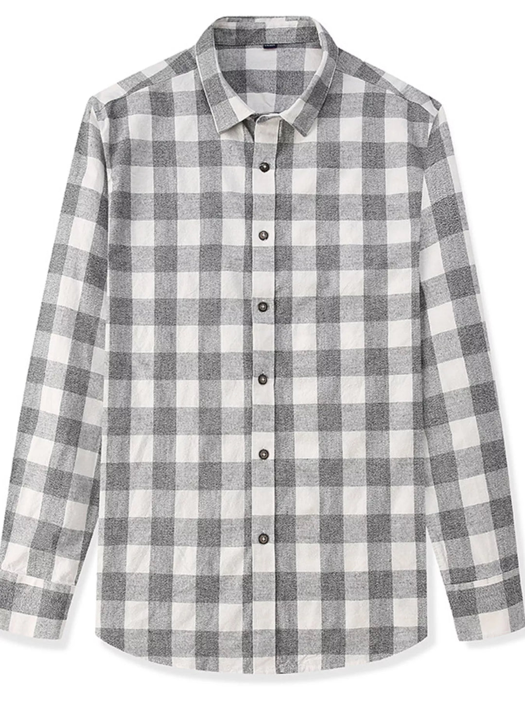 Men's Full Size Casual Plaid Button Up Shirt Plus Size