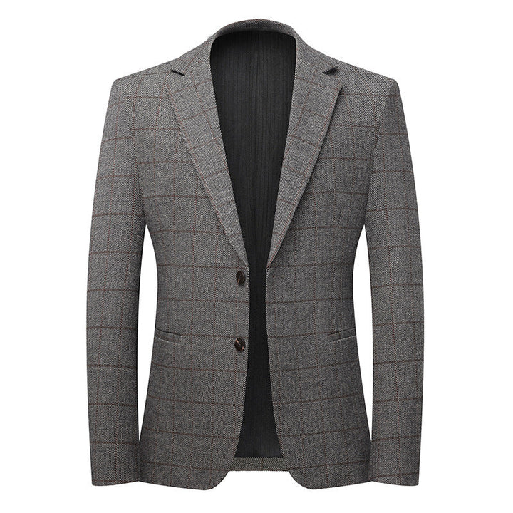 Mens Casual Suit Stretchy Wrinkle-free Trendy Suit