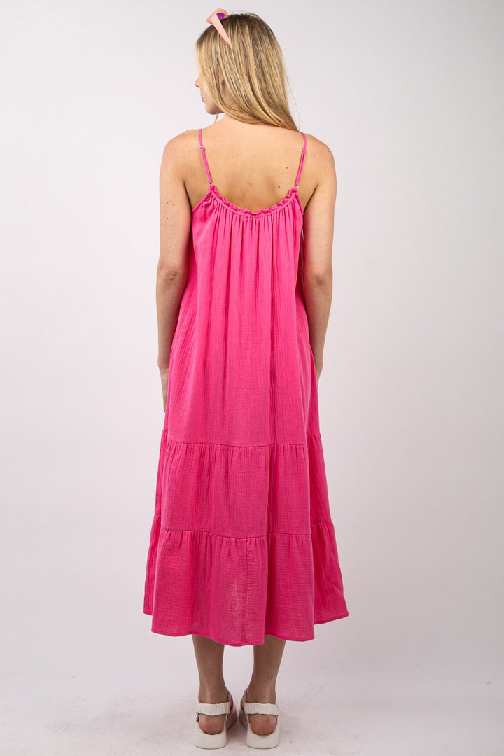 Tiered Ruffle Midi Dress