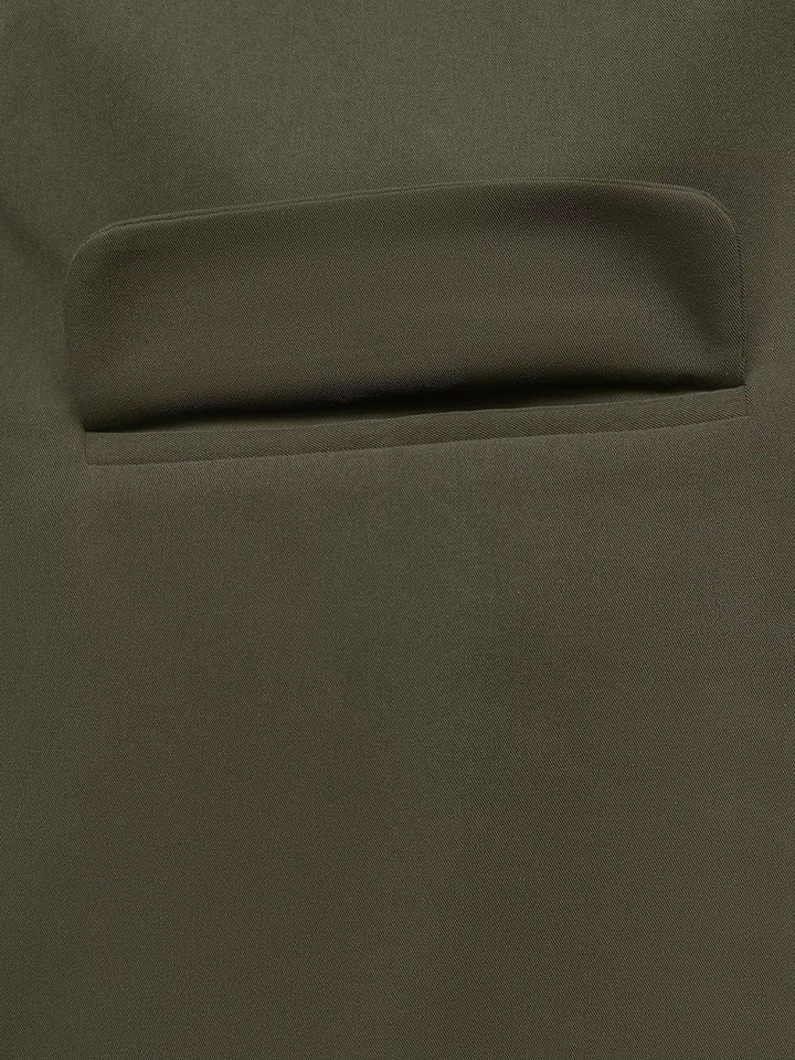 Contrast Collar Button Up Coat
