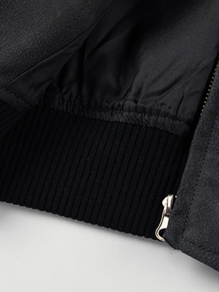 Men's Zip Up Letter Graphic Bomber Jacket