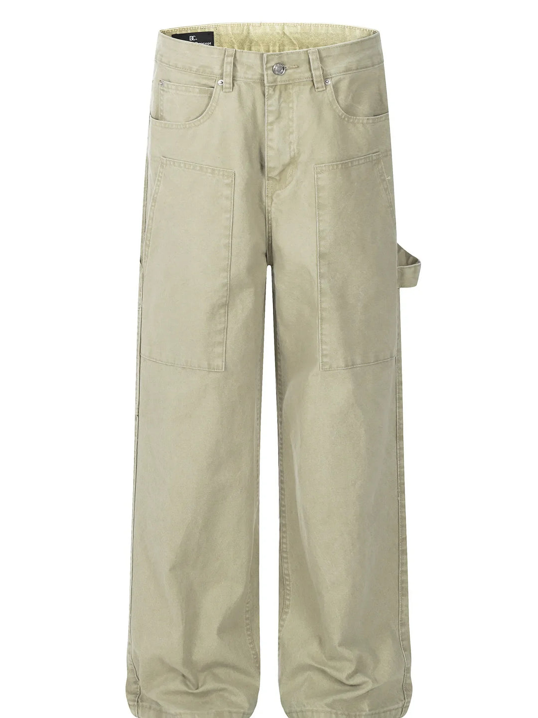 Men's Washed Cargo Wide Leg Jeans
